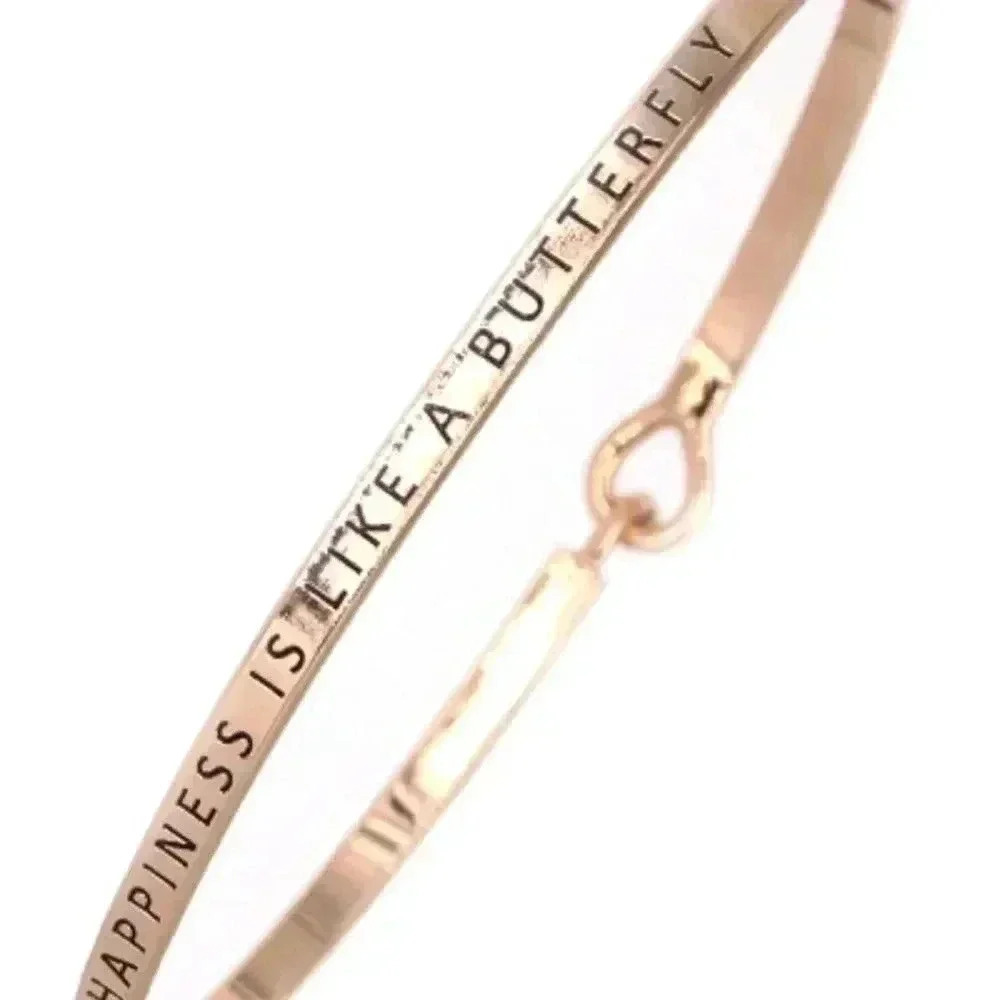 Happiness Is Like A Butterfly Bracelet - Picture 1 of 1